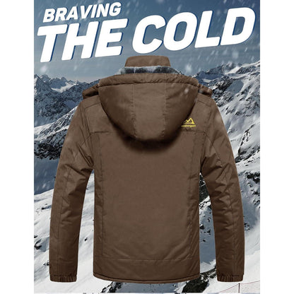 Herren Fleecejacke Winter Warm Gefüttert Winddicht Wasserdicht