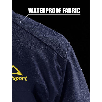 Herren Fleecejacke Winter Warm Gefüttert Skijacke Dunkelblau XXL