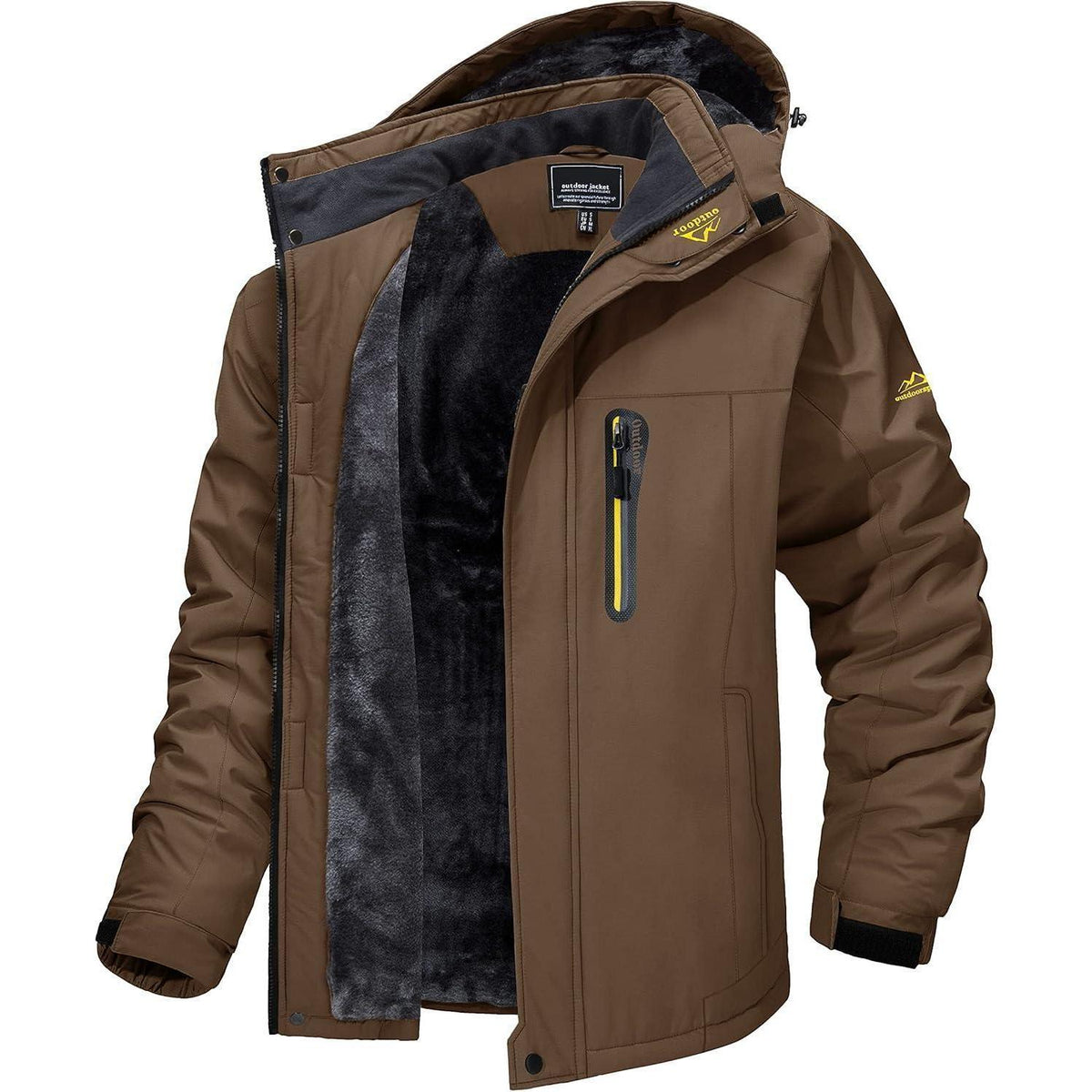Herren Fleecejacke Winter Warm Gefüttert Winddicht Wasserdicht Jacke 3XL
