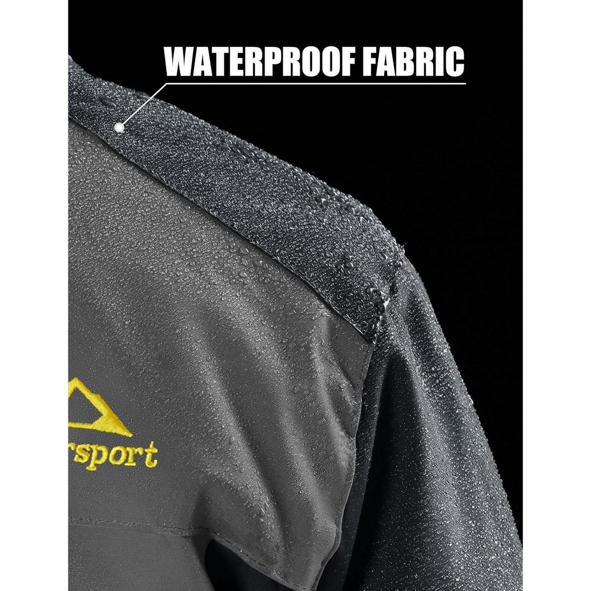 Herren Fleecejacke Winter Warm Gefüttert Winddicht Wasserdicht Jacke Grau M