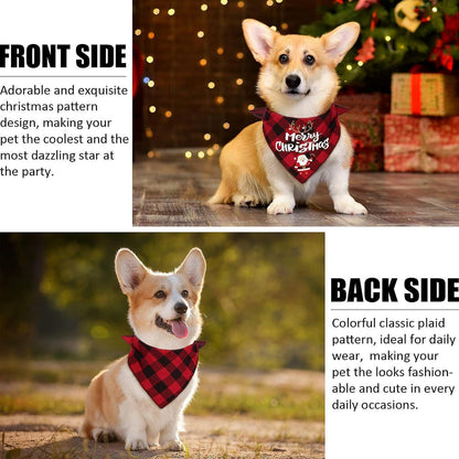 Weihnachts Hunde Bandanas 2er-Set - Kopftücher für Hunde & Katzen