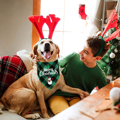 Weihnachts Hunde Bandanas 2er-Set - Kopftücher für Hunde & Katzen