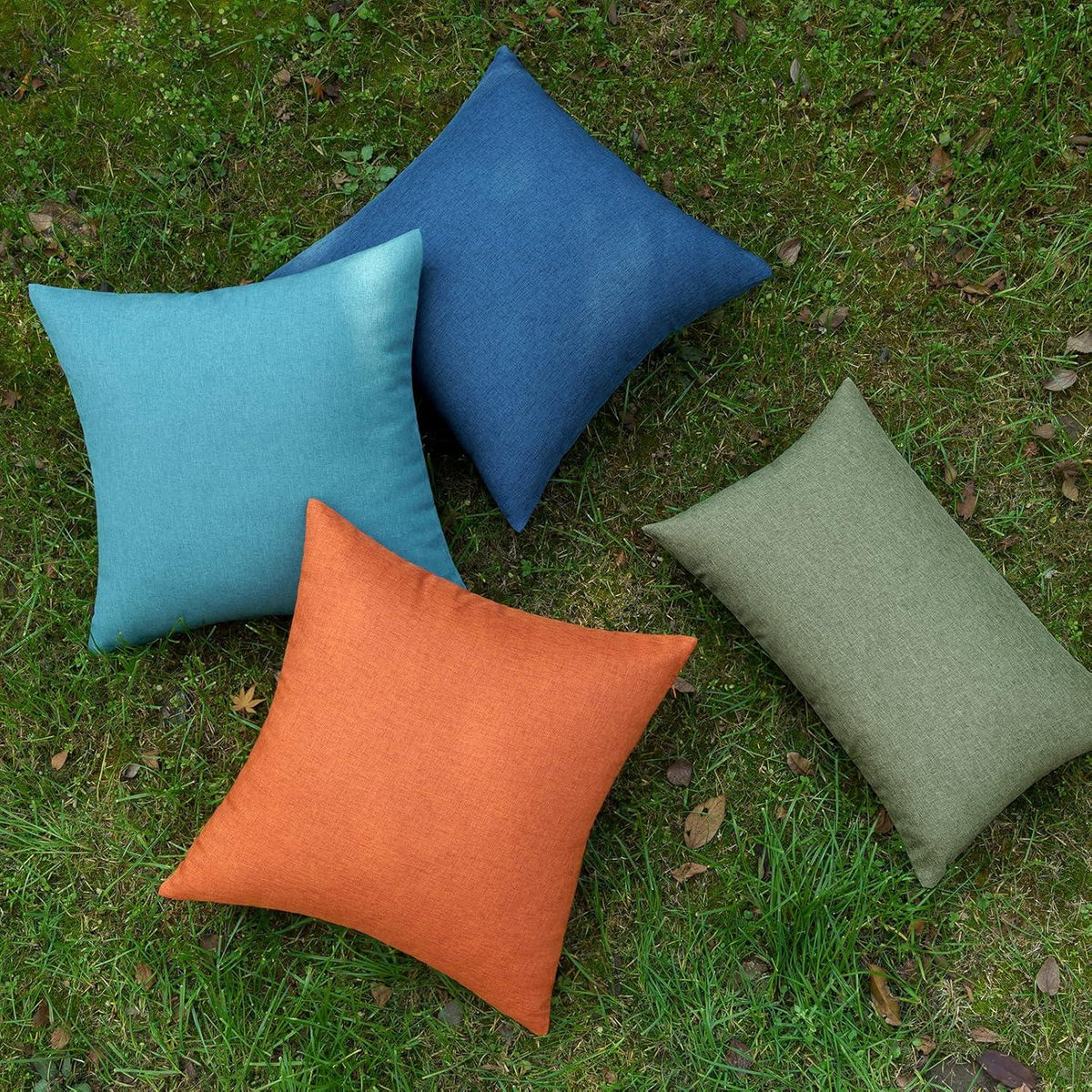 Wasserdichter Outdoor-Kissenbezug 2er Set 50x50 cm Navy Blau