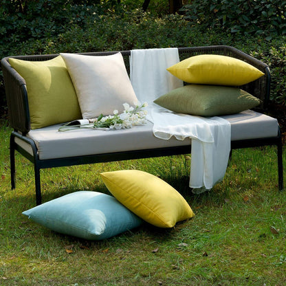 Outdoor Kissenbezüge Wasserfest 45x45 cm 2er Set Gras-Grün