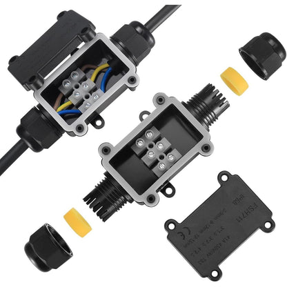 2x IP68 Wasserdichte Anschlussdose für Außenkabel