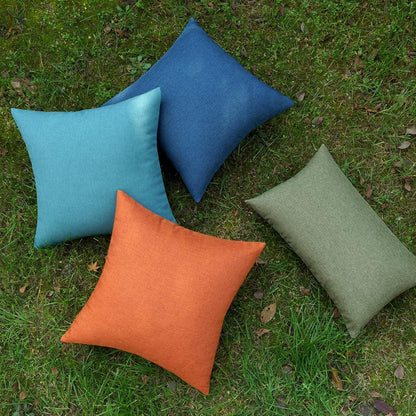Wasserdichter Outdoor Kissenbezug Set 50x50 cm Pfauenblau