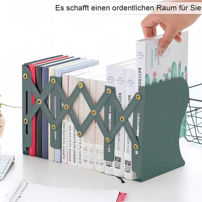 Verstellbare Metall Buchstützen für Schreibtisch & Regal Grün