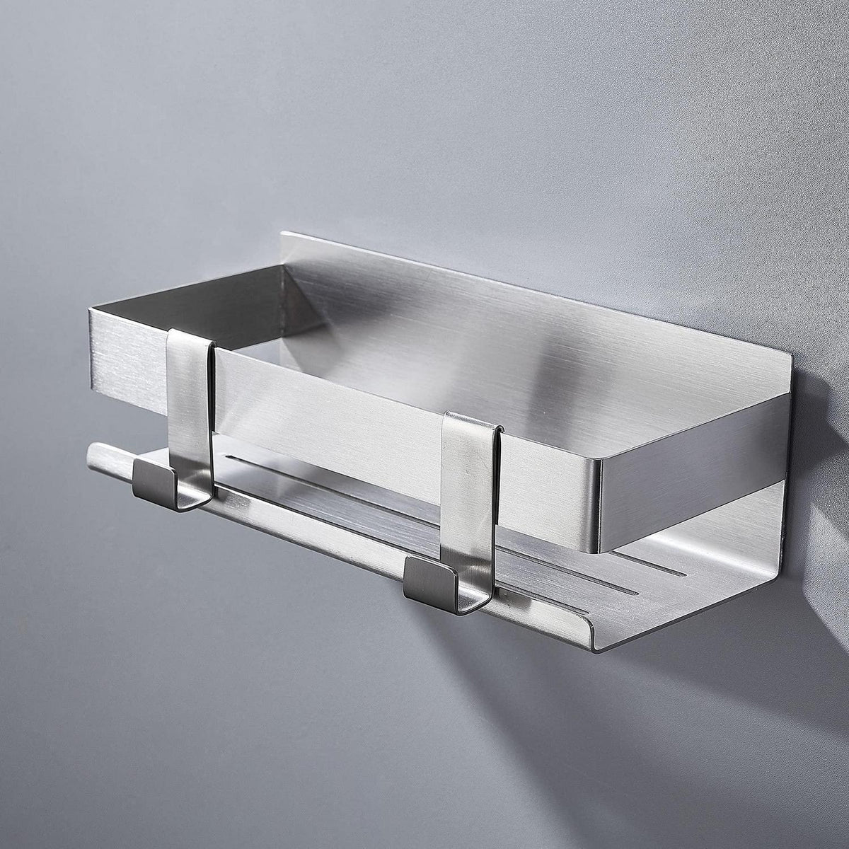 Duschablage Edelstahl Ohne Bohren – Duschkorb mit Haken