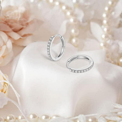 Creolen Silber 925 Set für Damen & Herren – 3 Größen mit Zirkonia
