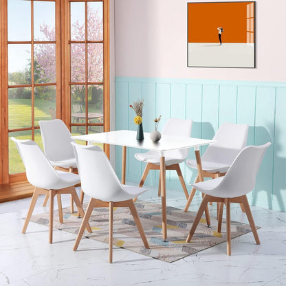 8 Esszimmerstühle Retro Design, Bugholzbeine Sitz in Lederoptik