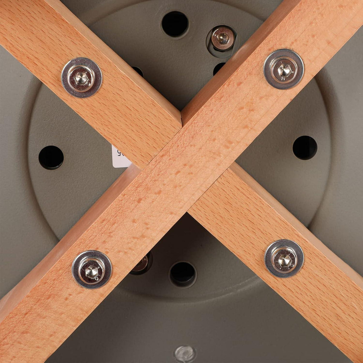 8x Esszimmerstuhl Grau – Retro Design mit Holzbeinen
