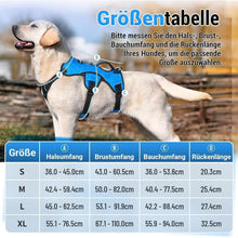 Ausbruchsicheres Hundegeschirr mit Griff, Blau M