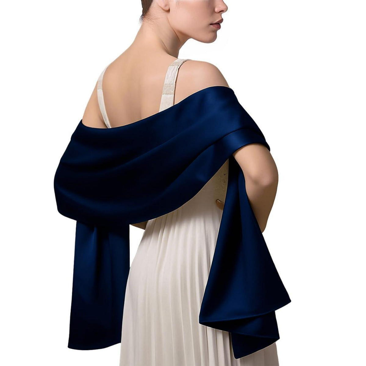 Festlicher Stola Schal aus Satin Chiffon für Damen