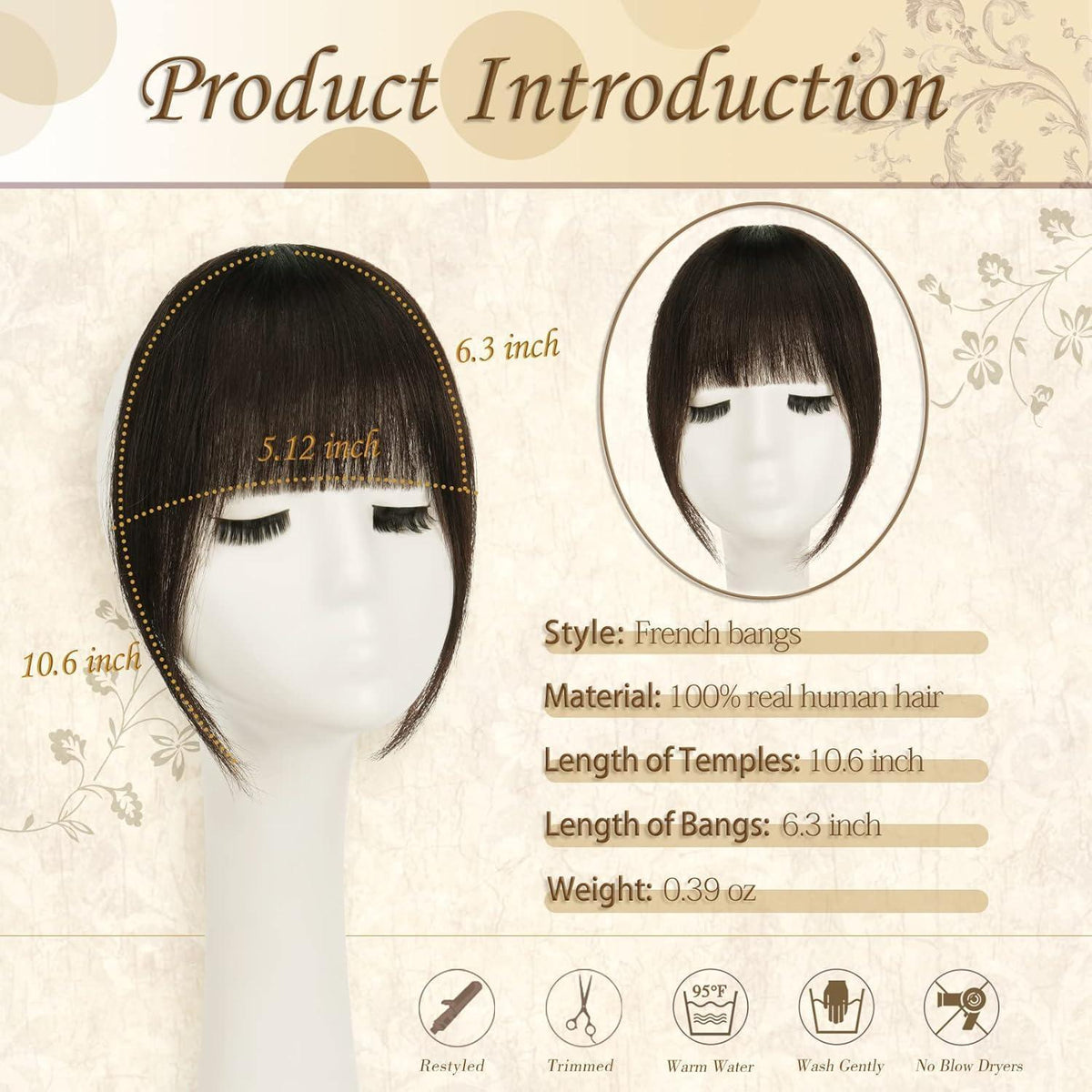 Remy Echthaar Pony Clip-In – Französisch, Wispy & Natürliche Farbe