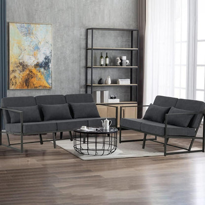 Gepolsterter Cocktailsessel Dunkelgrau – Bequemer Loungesessel mit Armlehnen