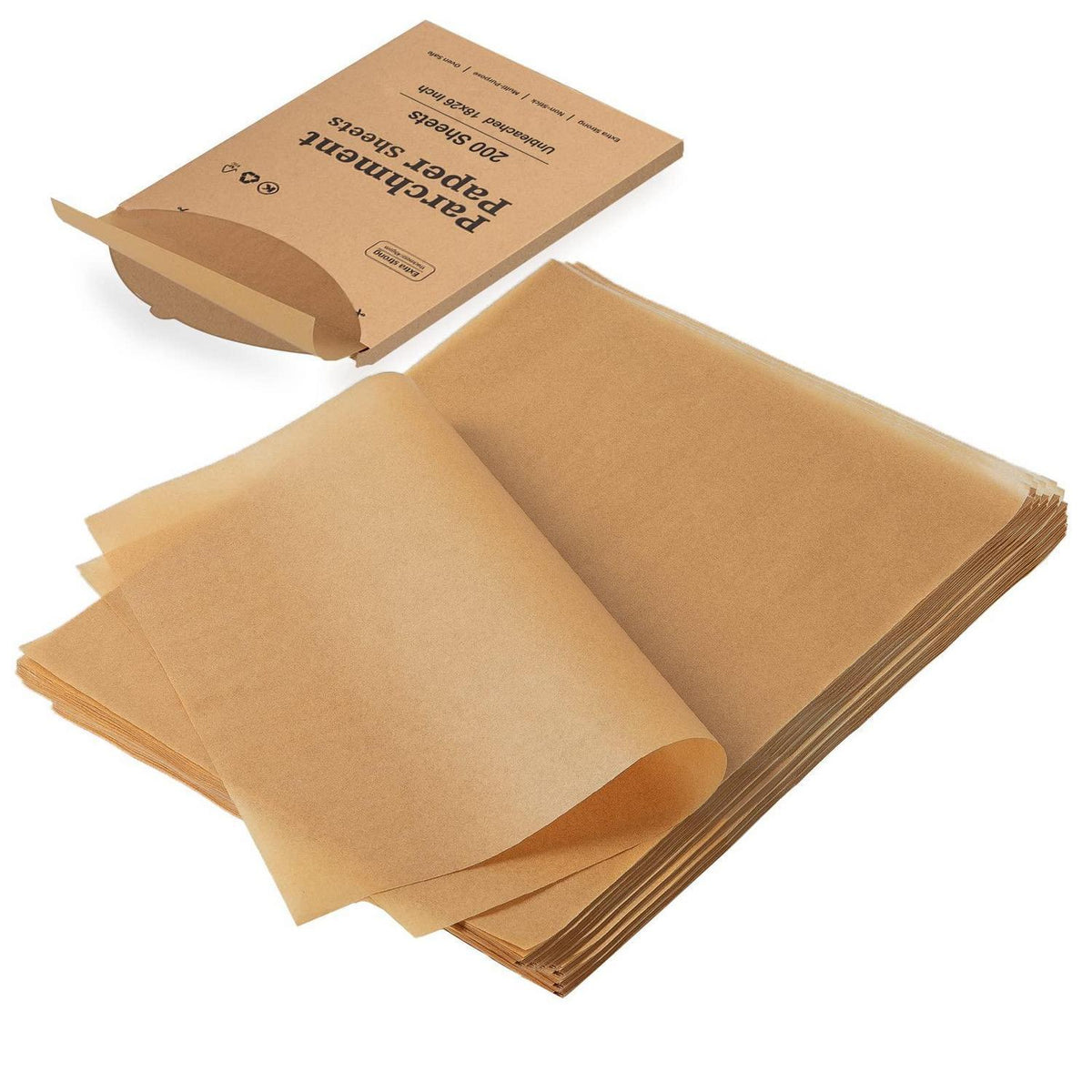 Ungebleichtes Patty-Papier – 300 Stück Antihaft Backpapier
