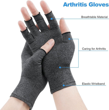Arthritis Kompressionshandschuhe zur Schmerzlinderung, Grau S