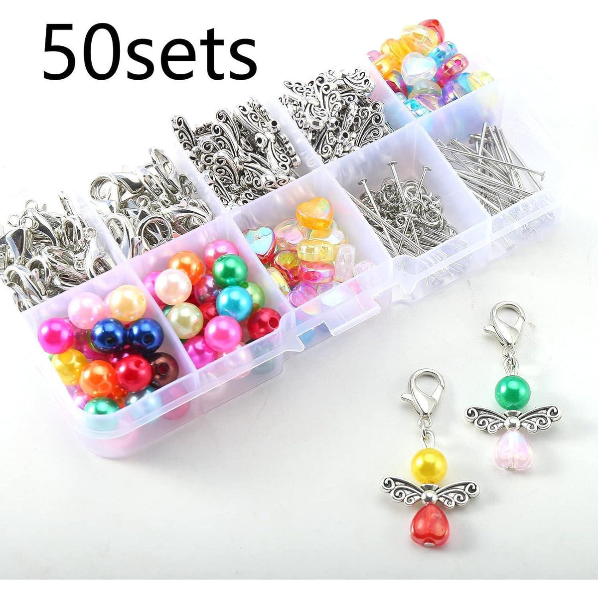 50x Schutzengel Schlüsselanhänger DIY Set zum Verschenken