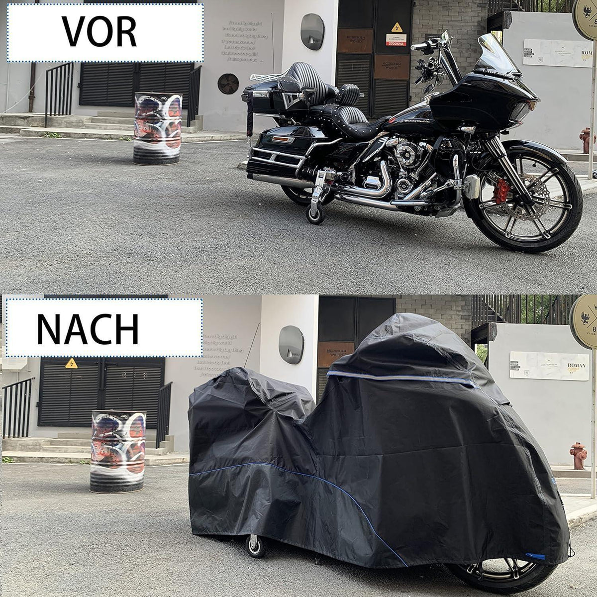 Motorradabdeckplane 275cm – Wasserdicht & Hitzebeständig