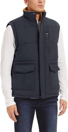 Herren Winterweste Gefüttert Outdoor Fleeceweste XXL