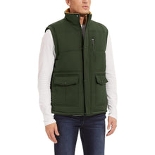 Gefütterte Fleeceweste Herren – Winterjacke Ärmellos, Armeegrün