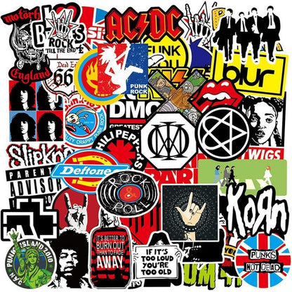 100 Punk Rock Aufkleber Set – Wasserdicht & Wiederverwendbar