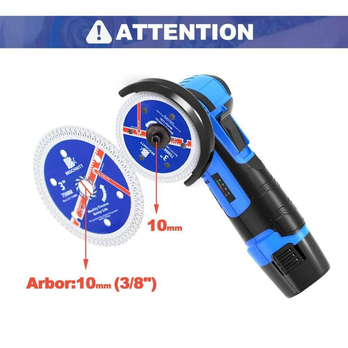 Diamant-Trennscheiben 75mm Turbo Mesh 10er-Set für Fliesen & Stein