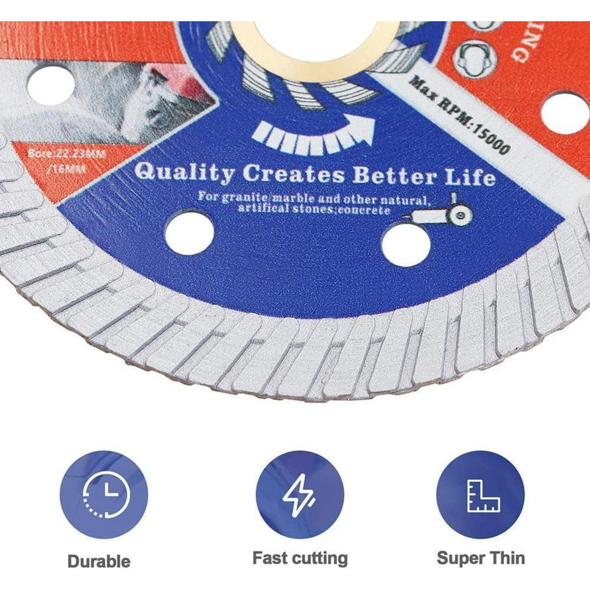 Diamant Trennscheiben 105mm Turbo 10 Stück für Beton & Stein