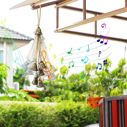 Hexenglocken Windspiel mit Schutzamuletten für den Garten
