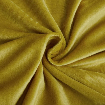 Flauschige Winterbettwäsche 135x200 cm - 4tlg. Gelb Fleece Set