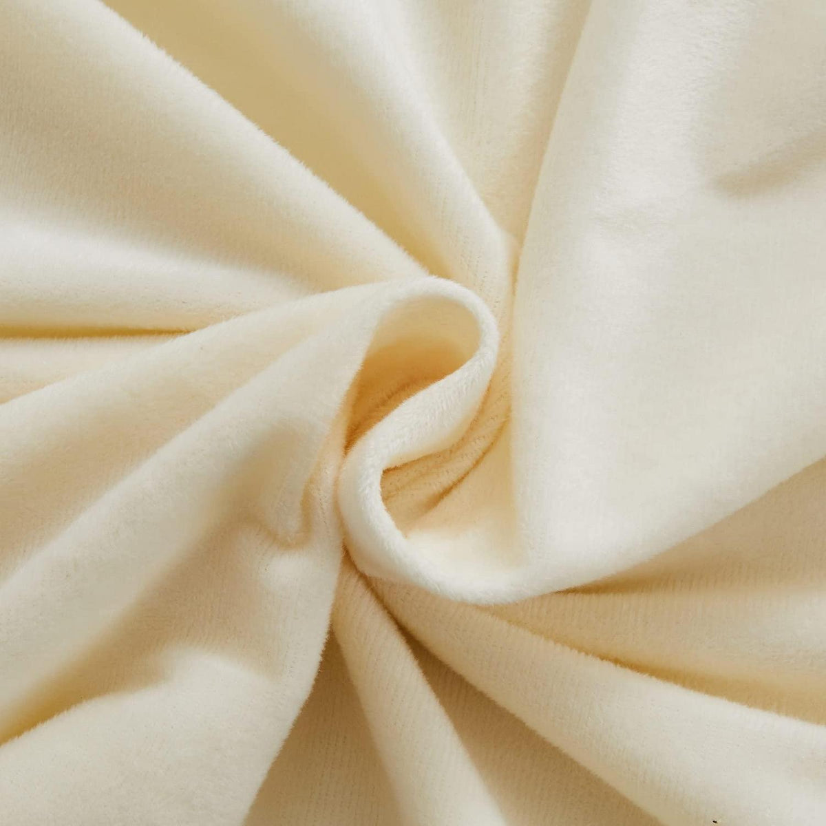 Flauschige Winterbettwäsche 135x200 cm Beige Creme Fleece Set
