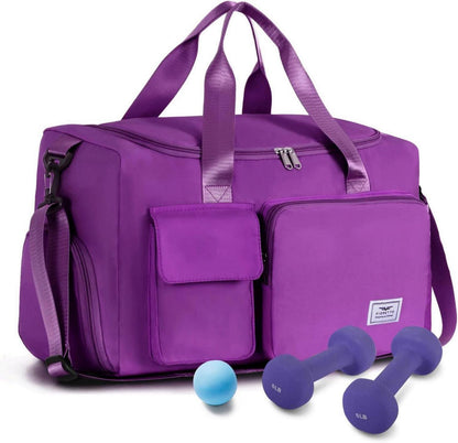 Sporttasche Damen 35L Faltbare Reisetasche mit Schuh- und