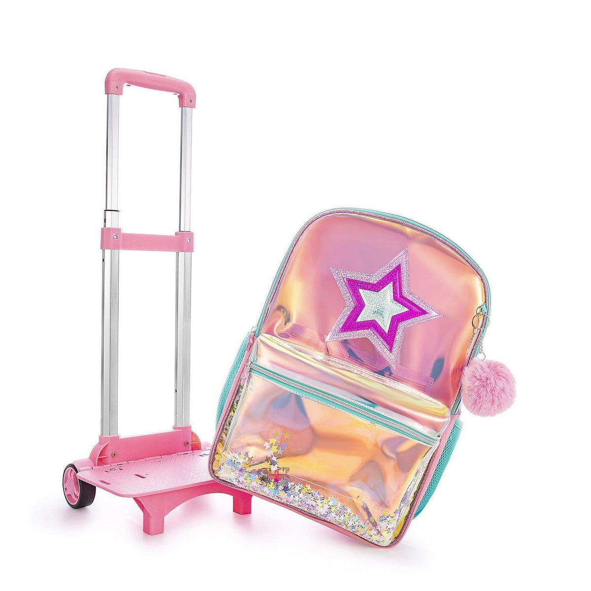Rollrucksack Einhorn für Mädchen mit Brotdose & Federmäppchen