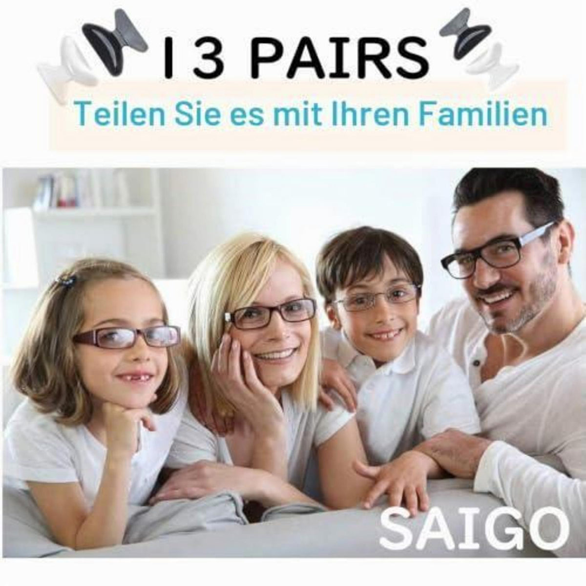 10x Silikon Nasenpads für Brillen – Schwarz 1.8mm