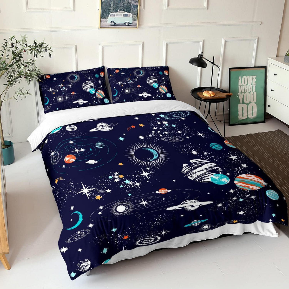 Sternenhimmel Bettwäsche Set 200x200 cm für Kinderzimmer