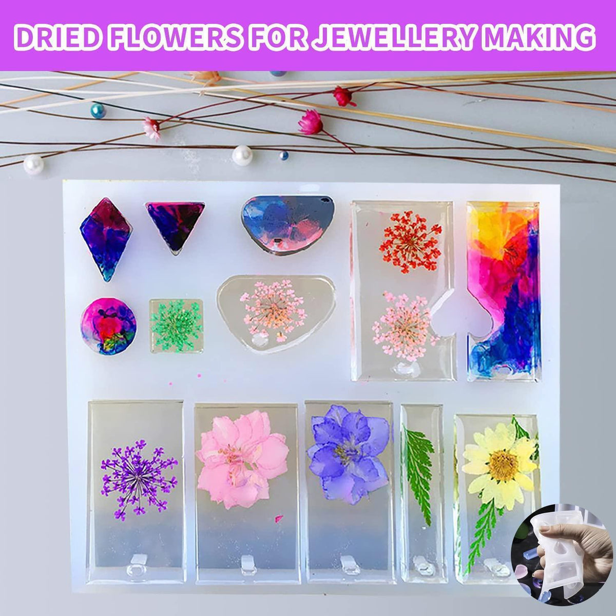 Resin Gießharz Form Set - 165pcs Schmuck Selber Machen