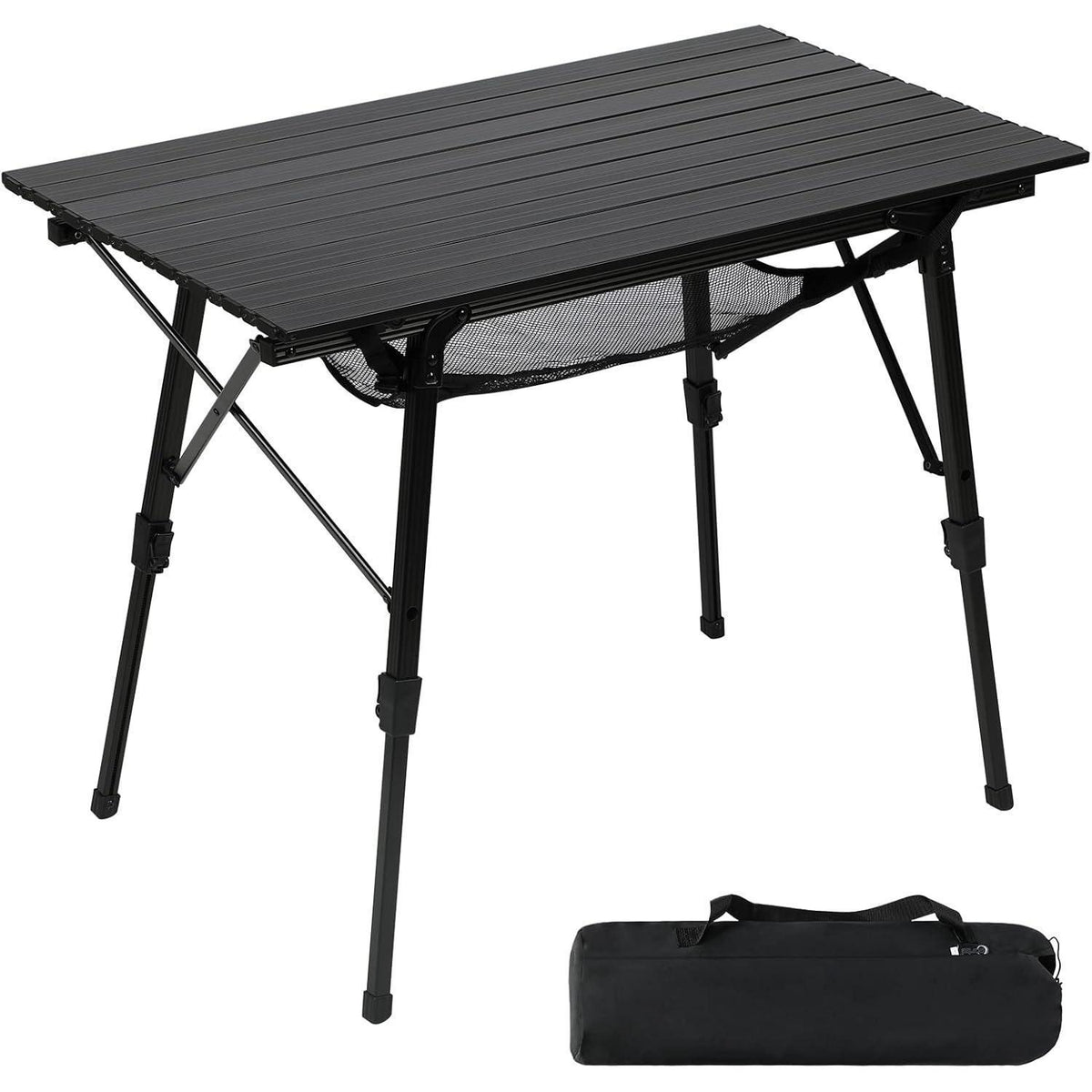 Portal Campingtisch faltbar, höhenverstellbar, Aluminium 90x53cm