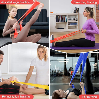 Fitnessbänder 3er-Set mit 3 Widerstandsstufen für Krafttraining
