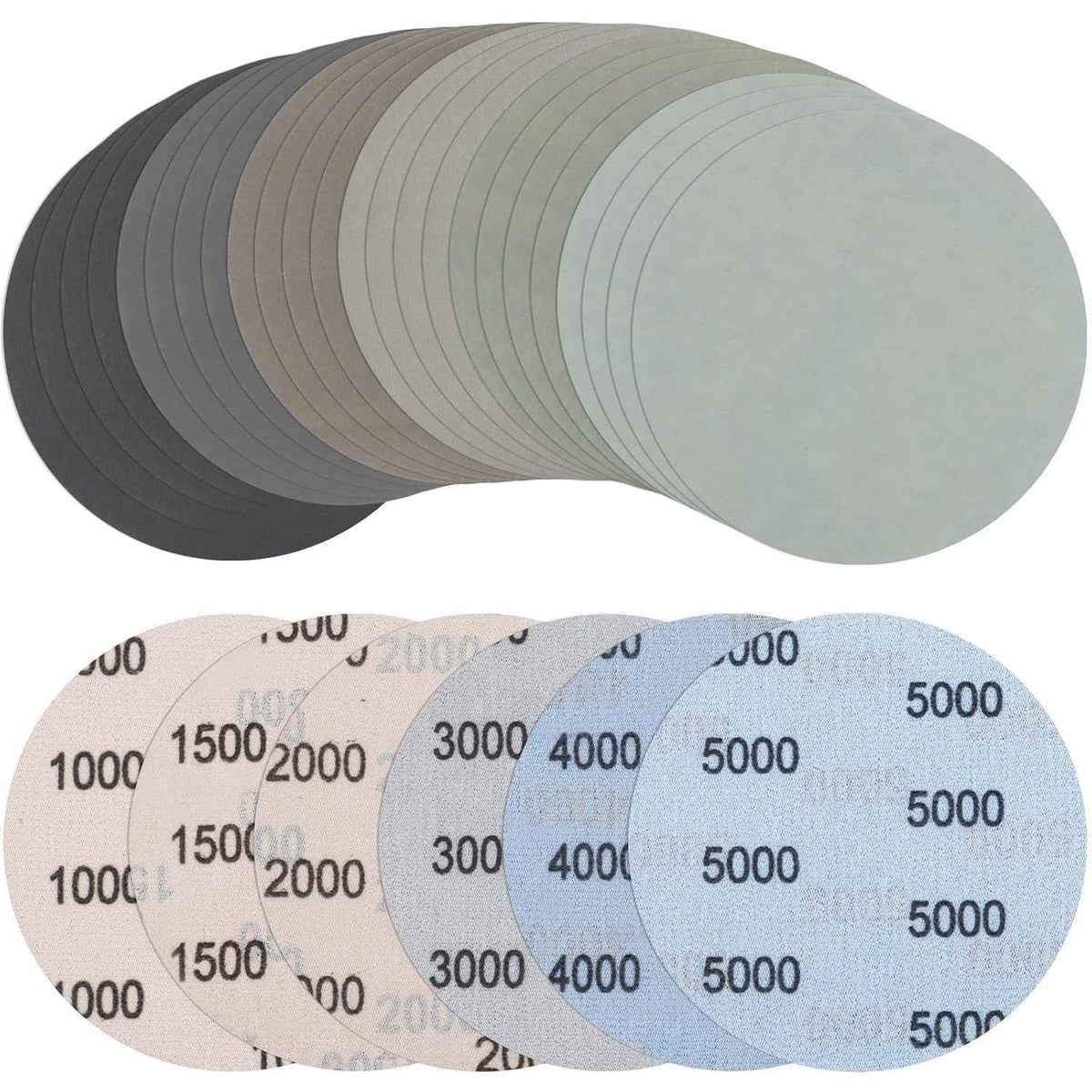 Schleifpapier Klett 125mm 24tlg. Körnung 1000-5000 Nass/Trocken