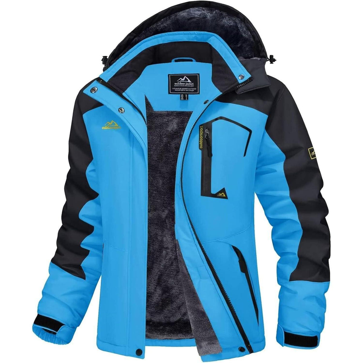 Damen Winterjacke mit Fleece – Wasserdicht & Winddicht – Blau/Schwarz