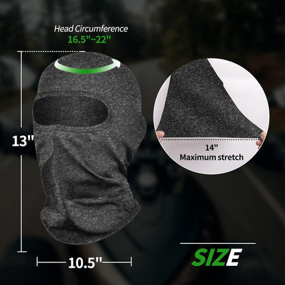 Sturmhaube Balaclava für Damen & Herren – Winddicht, UV-Schutz, Schwarz
