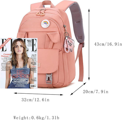 Rucksack Damen Schulrucksack Teenager Laptop 15,6 Zoll Anti-Diebstahl