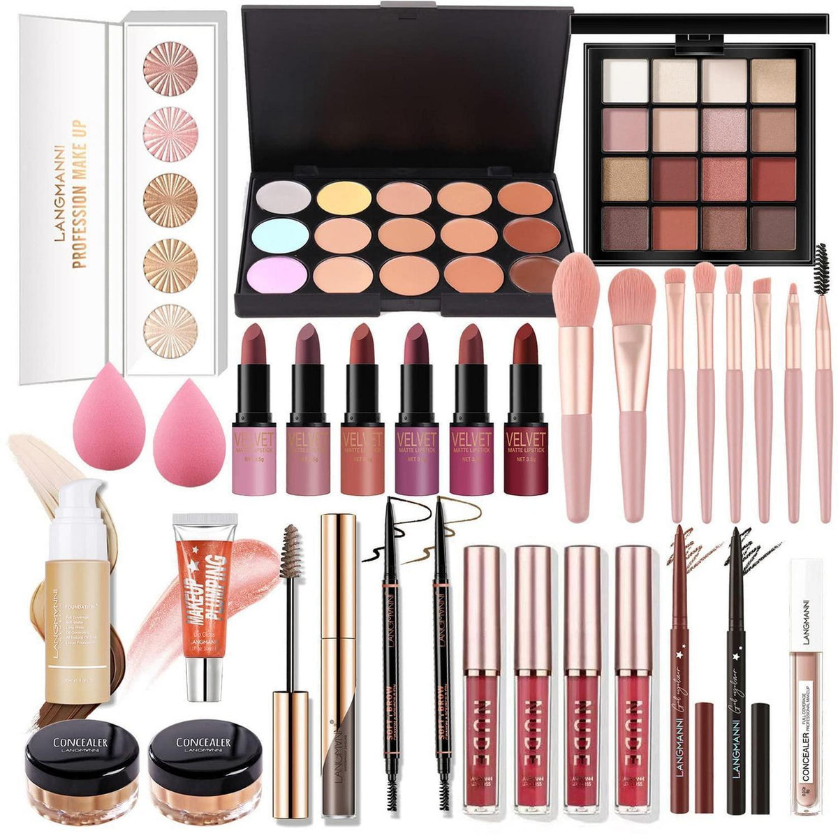 Professionelles Make-up Set 33tlg. mit Kosmetiktasche