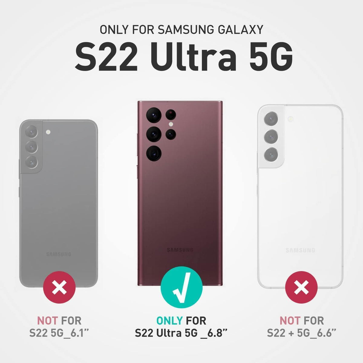 Schutzhülle für Samsung Galaxy S22 Ultra 5G mit Displayschutz Schwarz