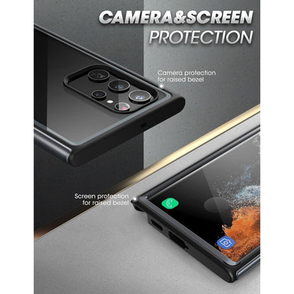 Schutzhülle für Samsung Galaxy S22 Ultra 5G mit Displayschutz Schwarz