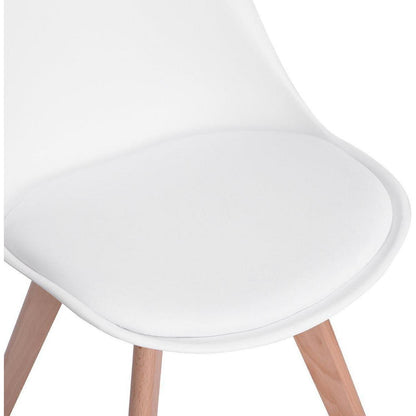 Esszimmergruppe mit Esstisch (110cm) & 6 Stühlen – Schwarz/Weiß