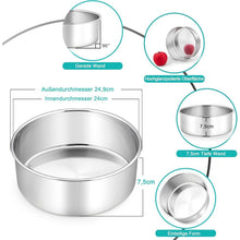 Runde Edelstahl Backform 2er Set | 24cm Kuchenform, 7cm tief
