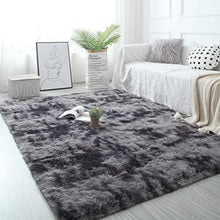 Flauschiger Shaggy Teppich 120x160 cm Dunkelgrau rutschfest