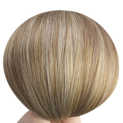 Echthaar Bonding Extensions Ombre Braun Blond 45cm