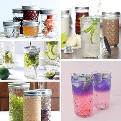 6er Set 120ml Einmachgläser mit 3 Deckelarten